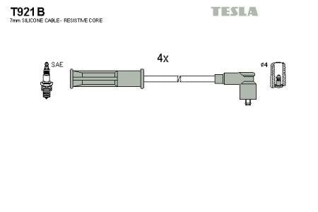 Tesla T921B Провода высоковольтные, комплект T921B: Отличная цена - Купить в Польше на 2407.PL!