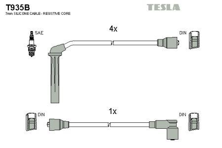 Tesla T935B Провода высоковольтные, комплект T935B: Отличная цена - Купить в Польше на 2407.PL!