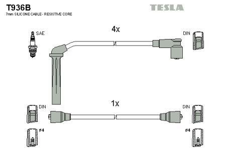 Tesla T936B Провода высоковольтные, комплект T936B: Отличная цена - Купить в Польше на 2407.PL!