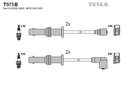Tesla T975B Ignition cable kit T975B: Buy near me in Poland at 2407.PL - Good price!