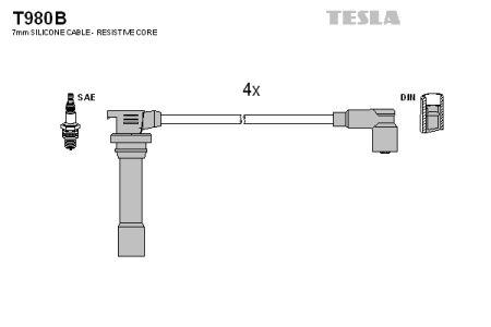 Tesla T980B Провода высоковольтные, комплект T980B: Отличная цена - Купить в Польше на 2407.PL!