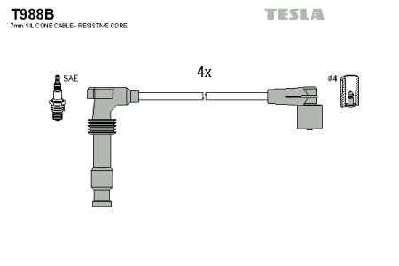 Tesla T988B Przewody wysokiego napięcia, komplet T988B: Dobra cena w Polsce na 2407.PL - Kup Teraz!