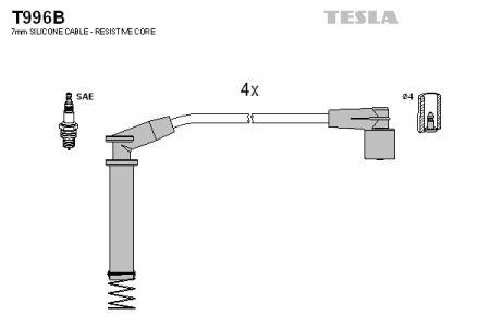 Tesla T996B Провода высоковольтные, комплект T996B: Отличная цена - Купить в Польше на 2407.PL!