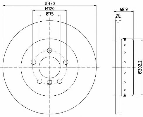 Textar 92265925 Rear ventilated brake disc 92265925: Buy near me in Poland at 2407.PL - Good price!