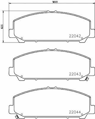 Textar 2204201 Brake Pad Set, disc brake 2204201: Buy near me in Poland at 2407.PL - Good price!