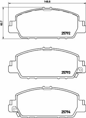 Textar 2579201 Front disc brake pads, set 2579201: Buy near me in Poland at 2407.PL - Good price!