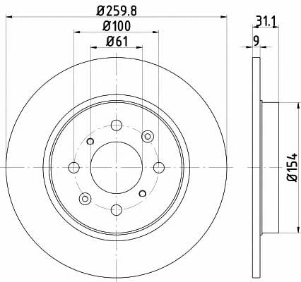 Textar 92234203 Bremsscheibe hinten, unbelüftet 92234203: Kaufen Sie zu einem guten Preis in Polen bei 2407.PL!