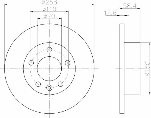 Textar 92038000 Unventilated front brake disc 92038000: Buy near me in Poland at 2407.PL - Good price!