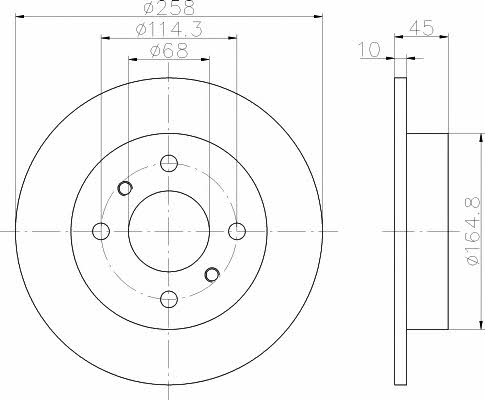 Textar 92056400 Bremsscheibe hinten, unbelüftet 92056400: Kaufen Sie zu einem guten Preis in Polen bei 2407.PL!