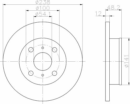 Textar 92065500 Unbelüftete Bremsscheibe vorne 92065500: Kaufen Sie zu einem guten Preis in Polen bei 2407.PL!