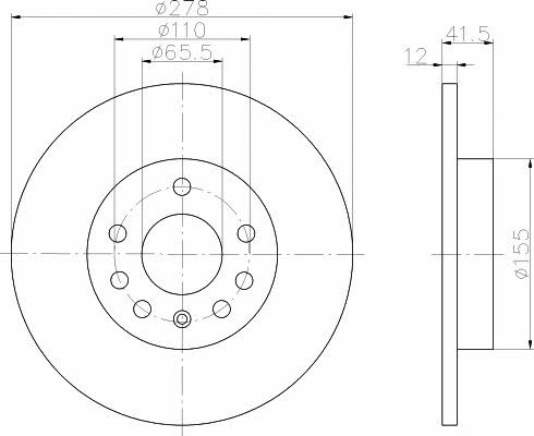 Textar 92118503 Тормозной диск задний невентилируемый 92118503: Отличная цена - Купить в Польше на 2407.PL!