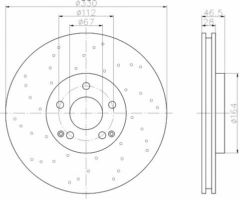 Textar 92119803 Ventilated brake disc with perforation 92119803: Buy near me in Poland at 2407.PL - Good price!