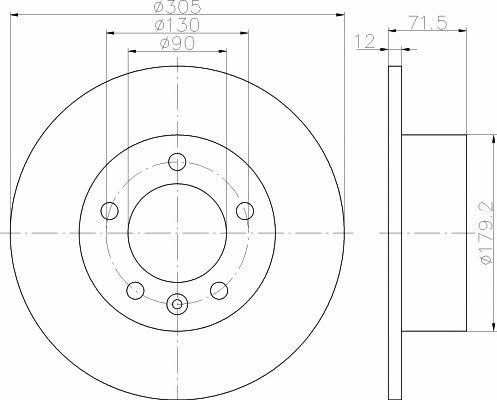 Textar 92228700 Тормозной диск задний невентилируемый 92228700: Отличная цена - Купить в Польше на 2407.PL!