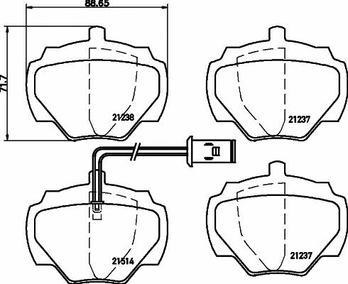 

klocki hamulcowe, zestaw 2123701 Textar