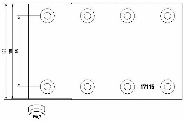 Textar 1711501 Friction lining for brake pads 1711501: Buy near me in Poland at 2407.PL - Good price!