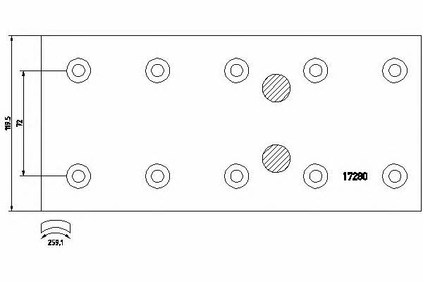 Textar 1728006 Friction lining for brake pads 1728006: Buy near me in Poland at 2407.PL - Good price!