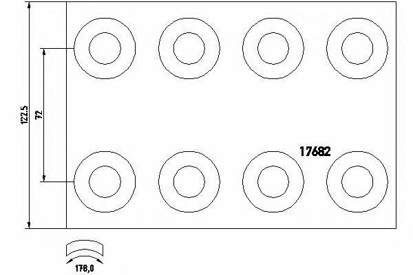 Textar 1768202 Friction lining for brake pads 1768202: Buy near me in Poland at 2407.PL - Good price!