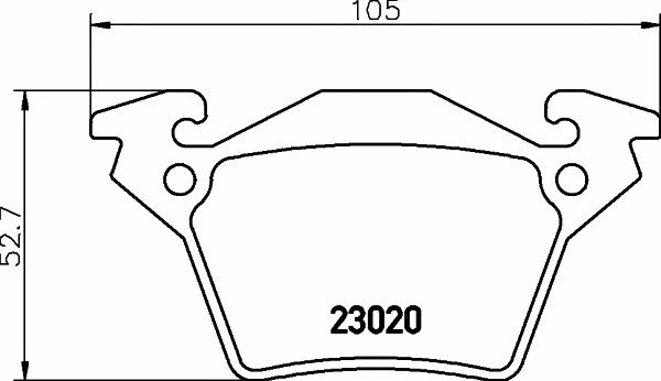 Brake Pad Set, disc brake Textar 2302001