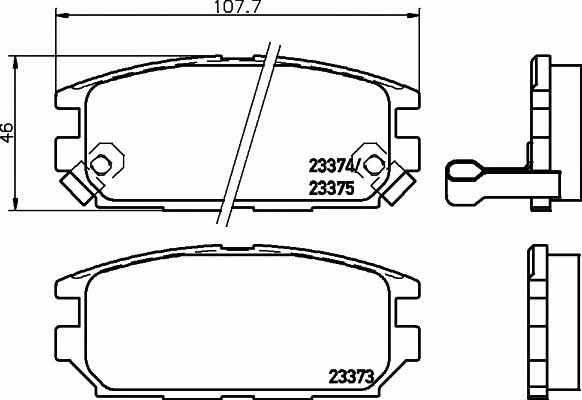 Textar 2337301 Тормозные колодки дисковые, комплект 2337301: Отличная цена - Купить в Польше на 2407.PL!