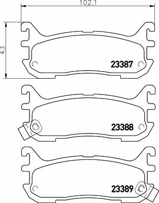 Textar 2338704 Brake Pad Set, disc brake 2338704: Buy near me in Poland at 2407.PL - Good price!