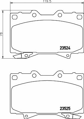 Textar 2352402 Гальмівні колодки, комплект 2352402: Приваблива ціна - Купити у Польщі на 2407.PL!