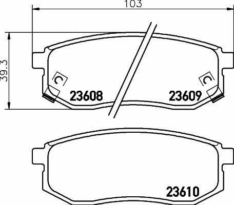 Textar 2360801 Brake Pad Set, disc brake 2360801: Buy near me in Poland at 2407.PL - Good price!