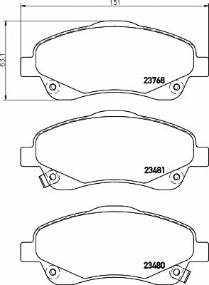 Textar 2376802 Scheibenbremsbeläge, Set 2376802: Kaufen Sie zu einem guten Preis in Polen bei 2407.PL!