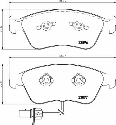 Textar 2389601 Brake Pad Set, disc brake 2389601: Buy near me in Poland at 2407.PL - Good price!