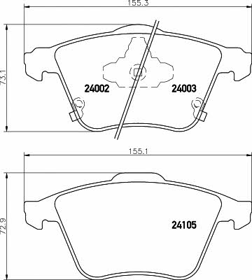 Textar 2400201 Scheibenbremsbeläge, Set 2400201: Kaufen Sie zu einem guten Preis in Polen bei 2407.PL!