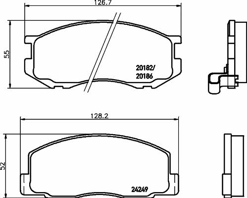 Textar 2018201 Brake Pad Set, disc brake 2018201: Buy near me in Poland at 2407.PL - Good price!