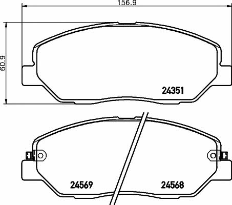 Textar 2435101 Brake Pad Set, disc brake 2435101: Buy near me in Poland at 2407.PL - Good price!