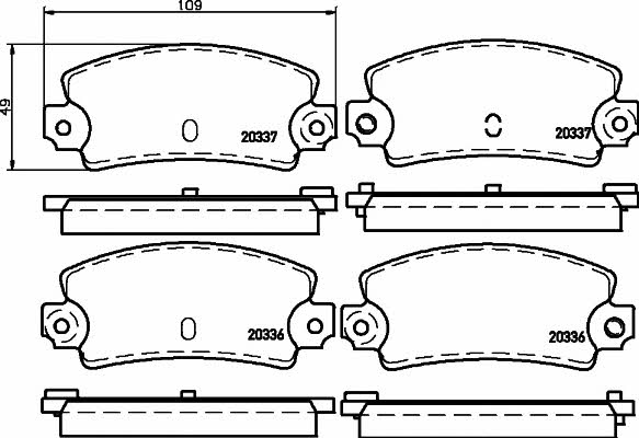 Textar 2033602 Тормозные колодки дисковые, комплект 2033602: Отличная цена - Купить в Польше на 2407.PL!