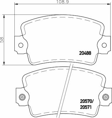 Textar 2048802 Brake Pad Set, disc brake 2048802: Buy near me in Poland at 2407.PL - Good price!