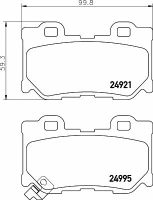 Textar 2492101 Brake Pad Set, disc brake 2492101: Buy near me in Poland at 2407.PL - Good price!