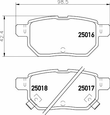 Textar 2501601 Brake Pad Set, disc brake 2501601: Buy near me in Poland at 2407.PL - Good price!