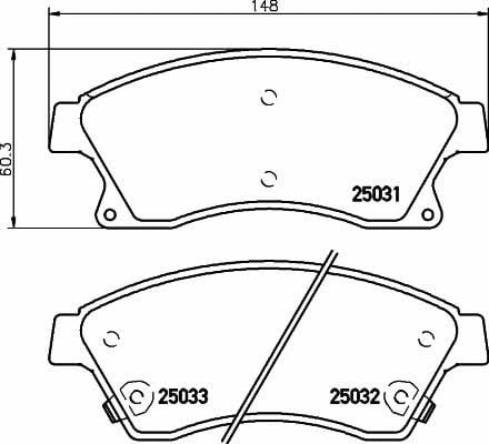 Textar 2503101 Brake Pad Set, disc brake 2503101: Buy near me in Poland at 2407.PL - Good price!
