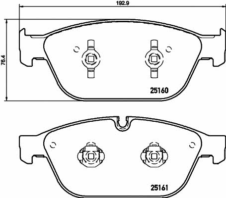 Textar 2516002 Brake Pad Set, disc brake 2516002: Buy near me at 2407.PL in Poland at an Affordable price!