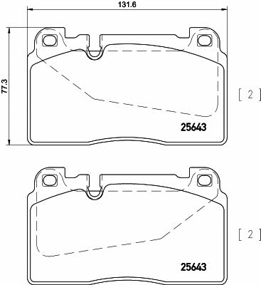 Textar 2564301 Scheibenbremsbeläge, Set 2564301: Kaufen Sie zu einem guten Preis in Polen bei 2407.PL!