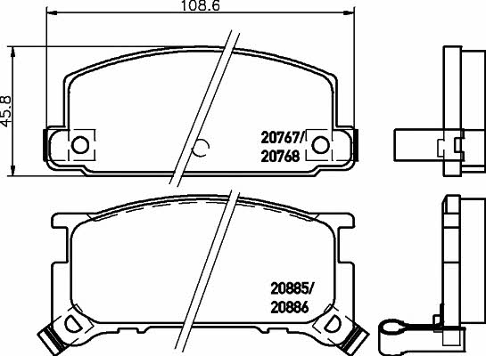 Textar 2076701 Brake Pad Set, disc brake 2076701: Buy near me in Poland at 2407.PL - Good price!