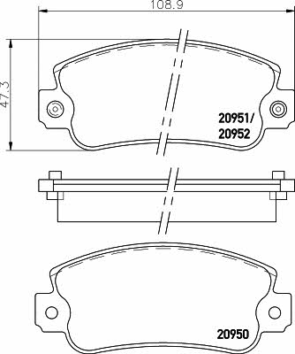 Textar 2095006 Brake Pad Set, disc brake 2095006: Buy near me in Poland at 2407.PL - Good price!