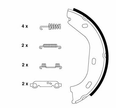 Textar 91025900 Parking brake shoes 91025900: Buy near me at 2407.PL in Poland at an Affordable price!