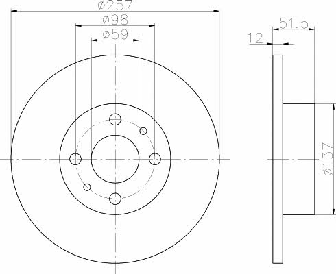 Textar 92034000 Тормозной диск передний невентилируемый 92034000: Отличная цена - Купить в Польше на 2407.PL!