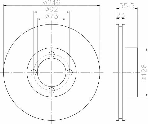 Textar 92035700 Innenbelüftete Bremsscheibe vorne 92035700: Kaufen Sie zu einem guten Preis in Polen bei 2407.PL!