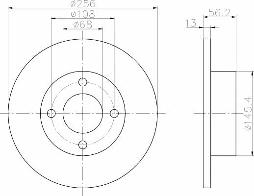 Textar 92057800 Unbelüftete Bremsscheibe vorne 92057800: Kaufen Sie zu einem guten Preis in Polen bei 2407.PL!