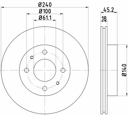 Textar 92063200 Ventilated disc brake, 1 pcs. 92063200: Buy near me in Poland at 2407.PL - Good price!