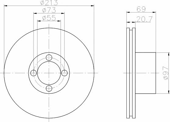 Textar 92064700 Ventilated disc brake, 1 pcs. 92064700: Buy near me in Poland at 2407.PL - Good price!