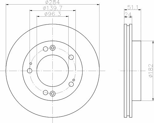 Textar 92104400 Ventilated disc brake, 1 pcs. 92104400: Buy near me in Poland at 2407.PL - Good price!