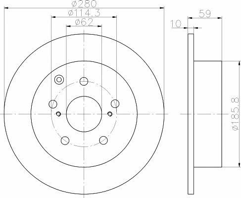 Textar 92168103 Rear brake disc, non-ventilated 92168103: Buy near me in Poland at 2407.PL - Good price!