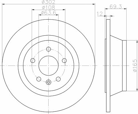 Textar 92168403 Rear brake disc, non-ventilated 92168403: Buy near me in Poland at 2407.PL - Good price!