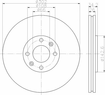 Textar 92168503 Ventilated disc brake, 1 pcs. 92168503: Buy near me in Poland at 2407.PL - Good price!